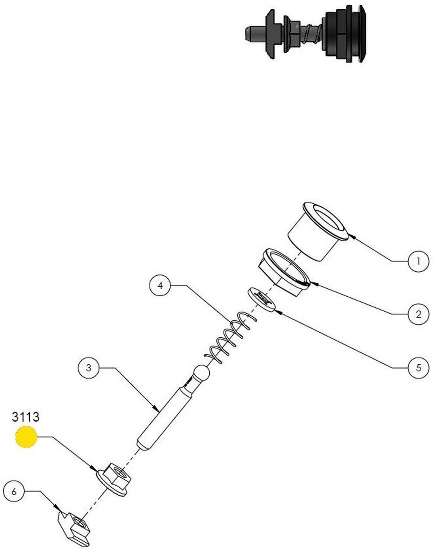 CUBE BATTERY COVER PUSH BUTTON LOCKING NUT M6 3113