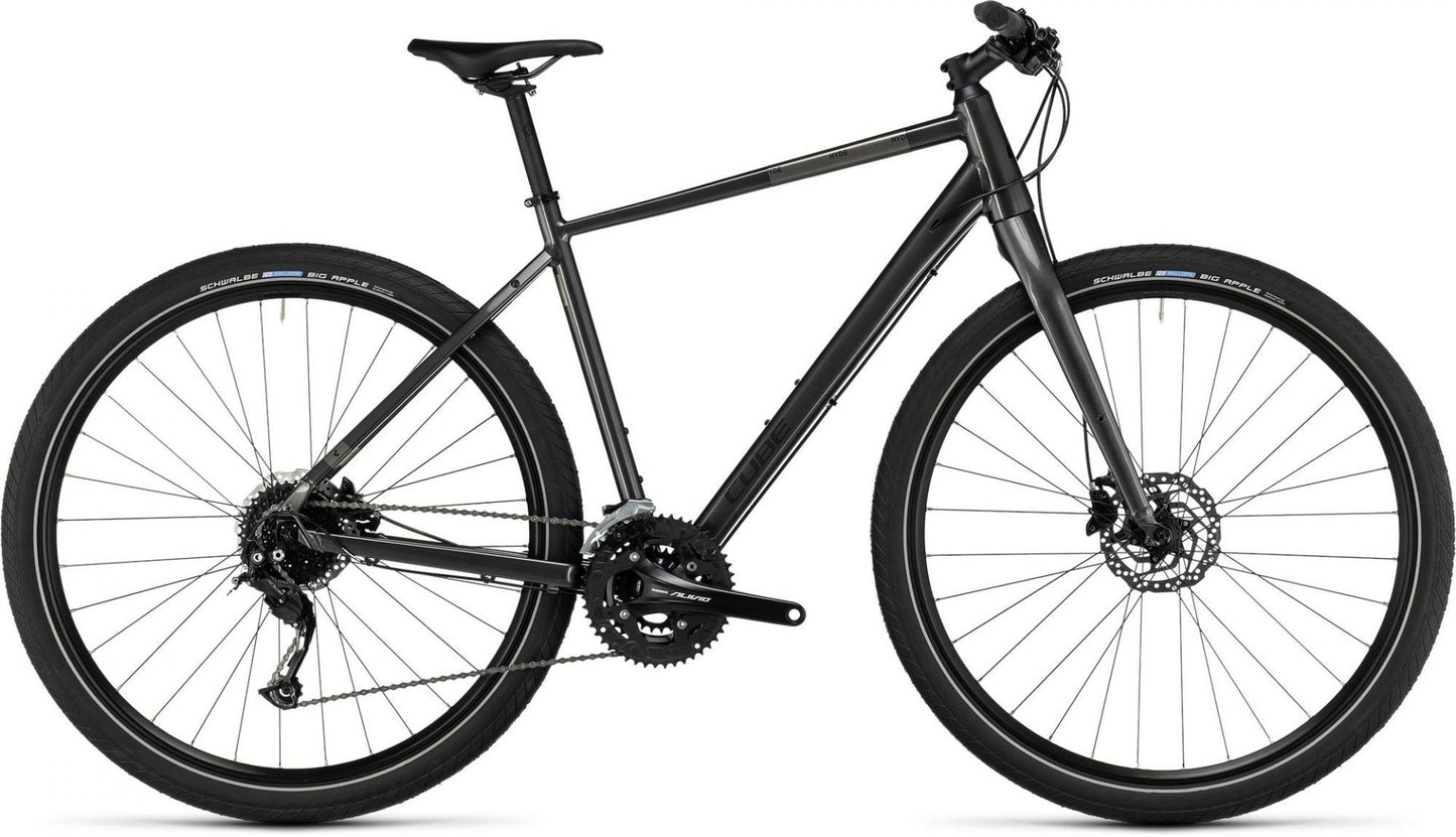 CUBE HYDE CITY BIKE 2023 GRAPHITE 'N' BLACK