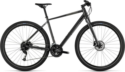 CUBE HYDE CITY BIKE 2023 GRAPHITE 'N' BLACK