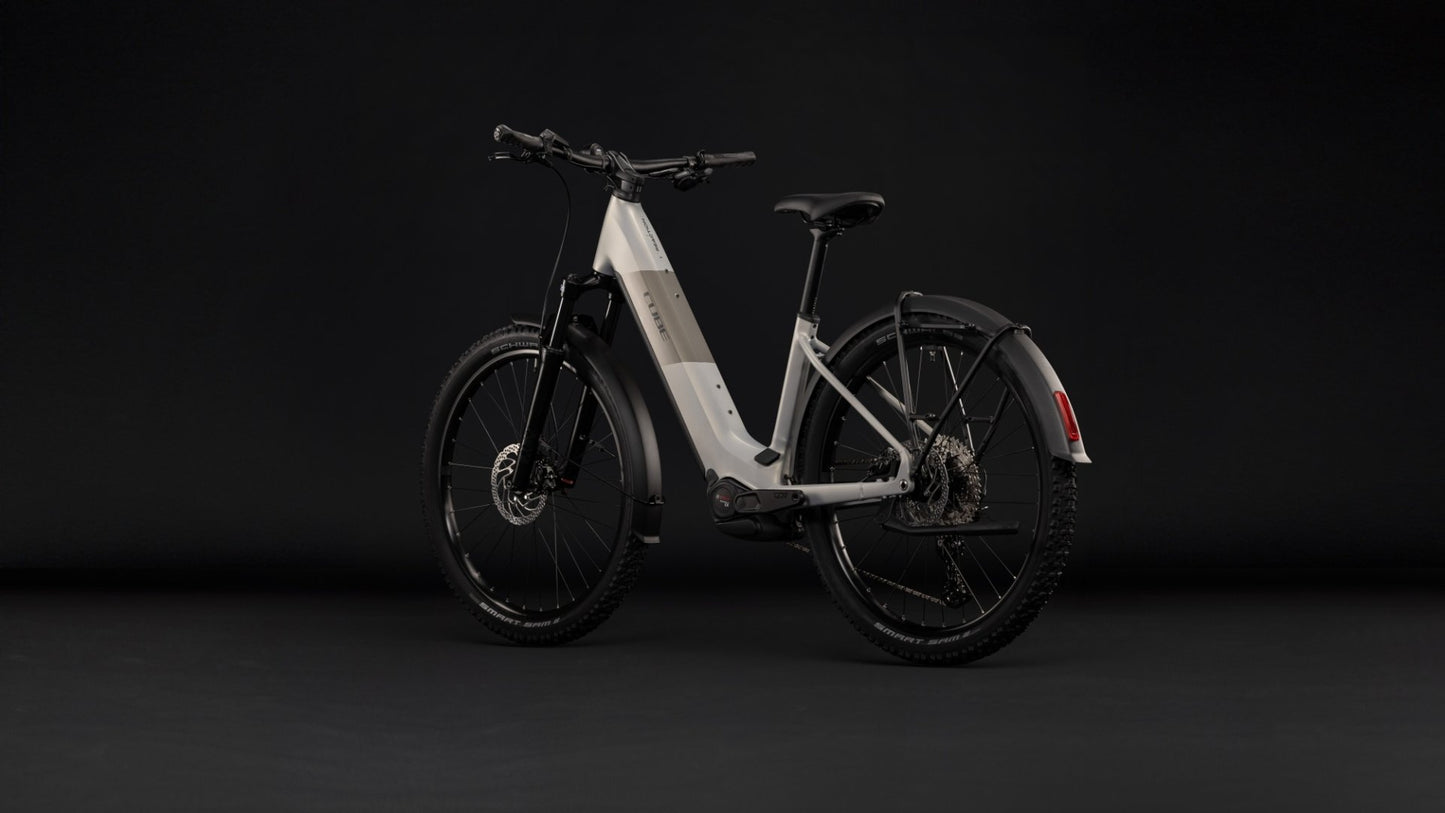 CUBE REACTION HYBRID ONE 720 FE HARDTAIL eMTB BIKE 2027 PEARLSILVER 'N' CHROME (EASY ENTRY)