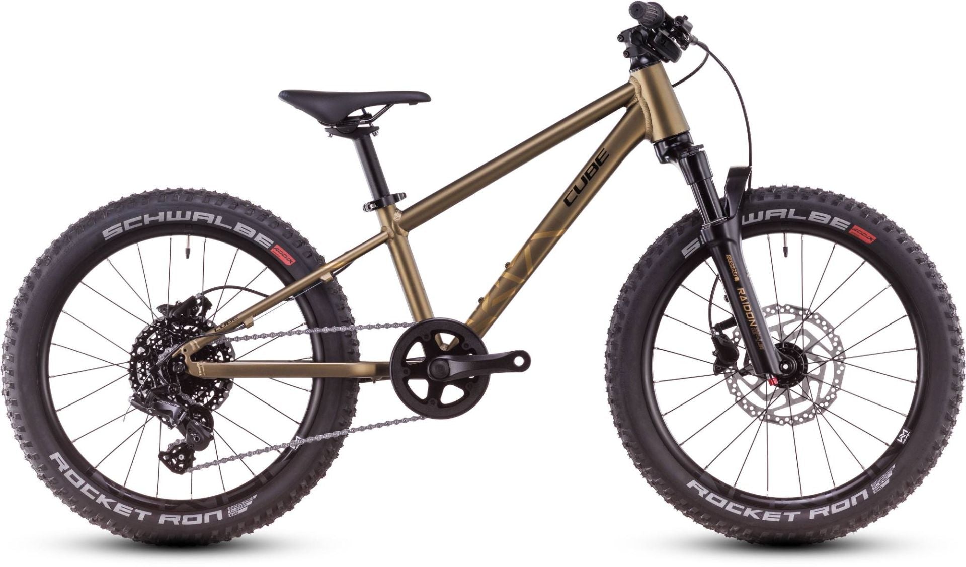 CUBE REACTION 200 TM KID'S MTB BIKE 2026 GOLDENLIME' N 'BLACK