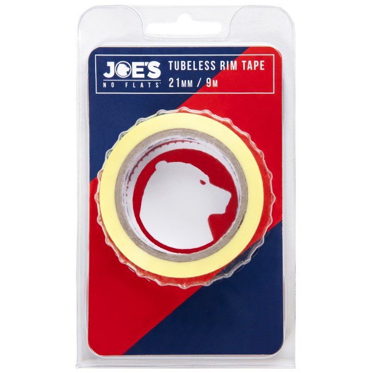JOE'S NO FLATS YELLOW TUBELESS RIM TAPE 21mm x 9m