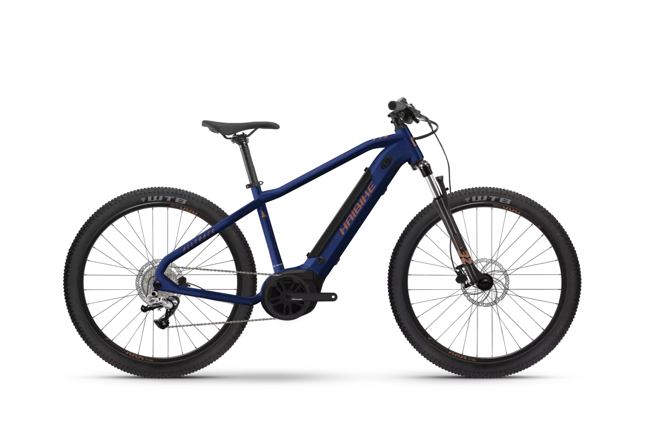 HAIBIKE ALLTRACK 4 HARDTAIL eMTB BIKE 2025 GLOSS COOL BLUE/LEATHER