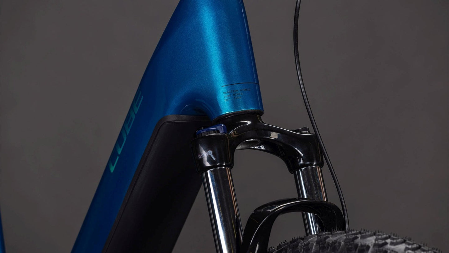 CUBE REACTION HYBRID PERFORMANCE 600 EASY ENTRY eMTB BIKE 2026 ELECTRICBLUE' N 'DAZZLE