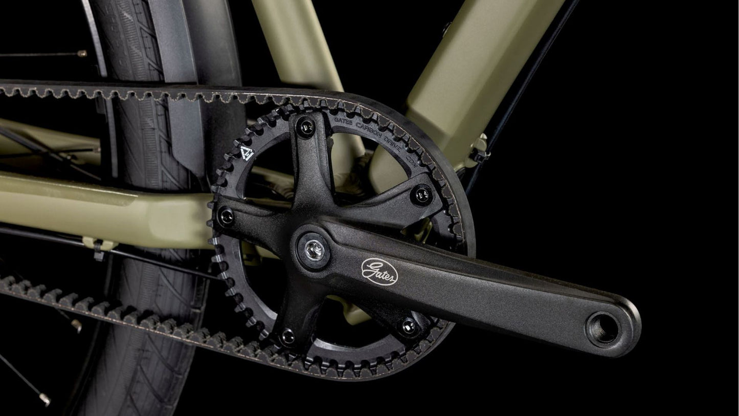 CUBE HYDE PRO FE LADY CITY BIKE 2025 DUSTYOLIVE' N 'GOLD
