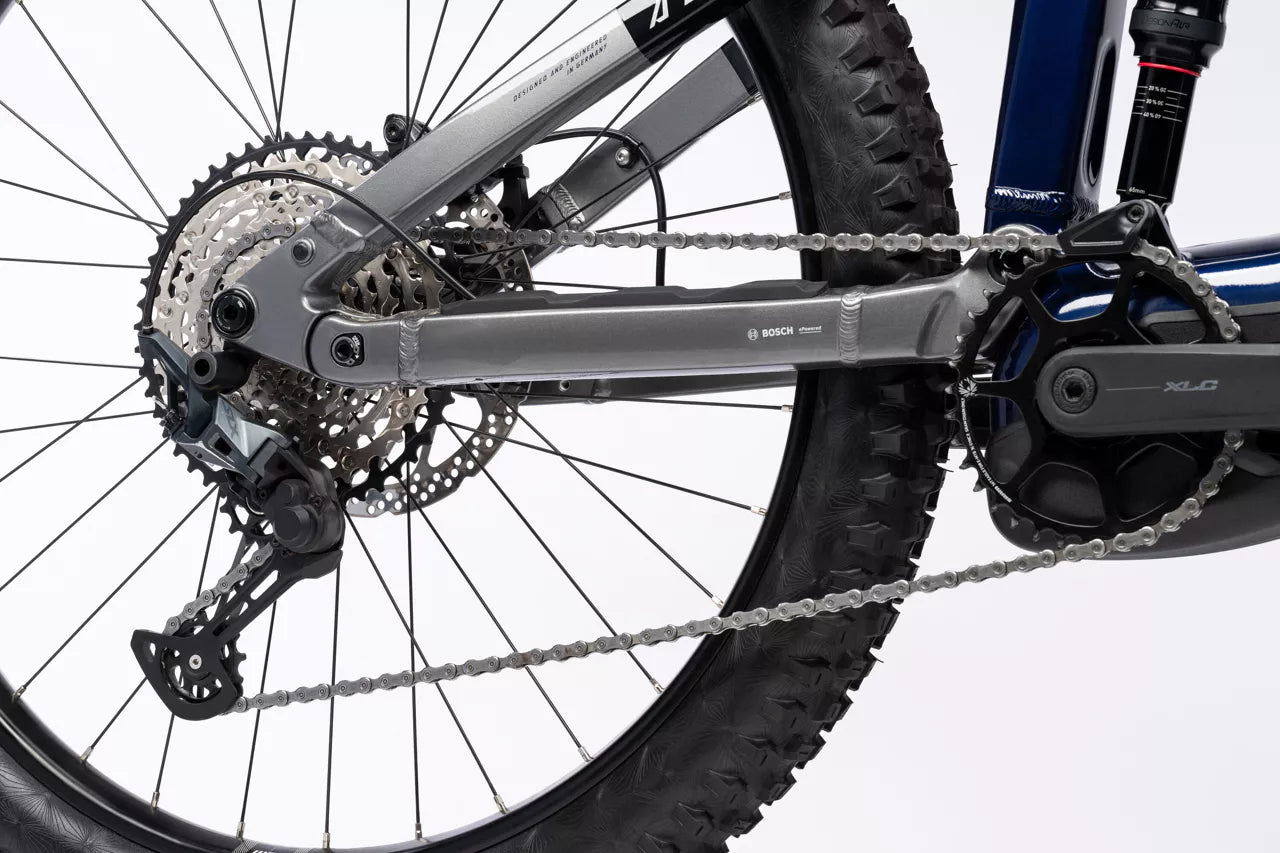 HAIBIKE ALLMTN 6 FULL SUSPENSION eMTB BIKE 2025 GLOSSY OCEAN BLACK/GREY