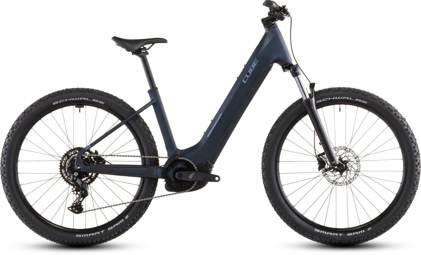 CUBE REACTION HYBRID PERFORMANCE 600 EASY ENTRY eMTB BIKE 2026 INDIGOBLUE' N 'REFLEX