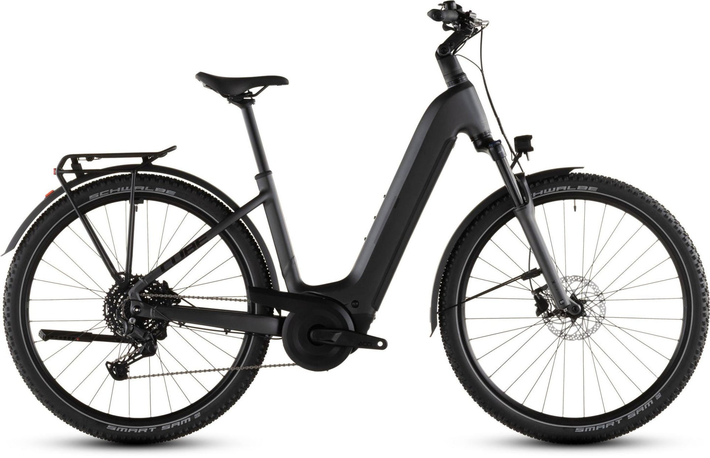 CUBE NURIDE HYBRID PERFORMANCE 600 EASY ENTRY eTREKKING BIKE 2026 SLABGREY' N 'BLACK