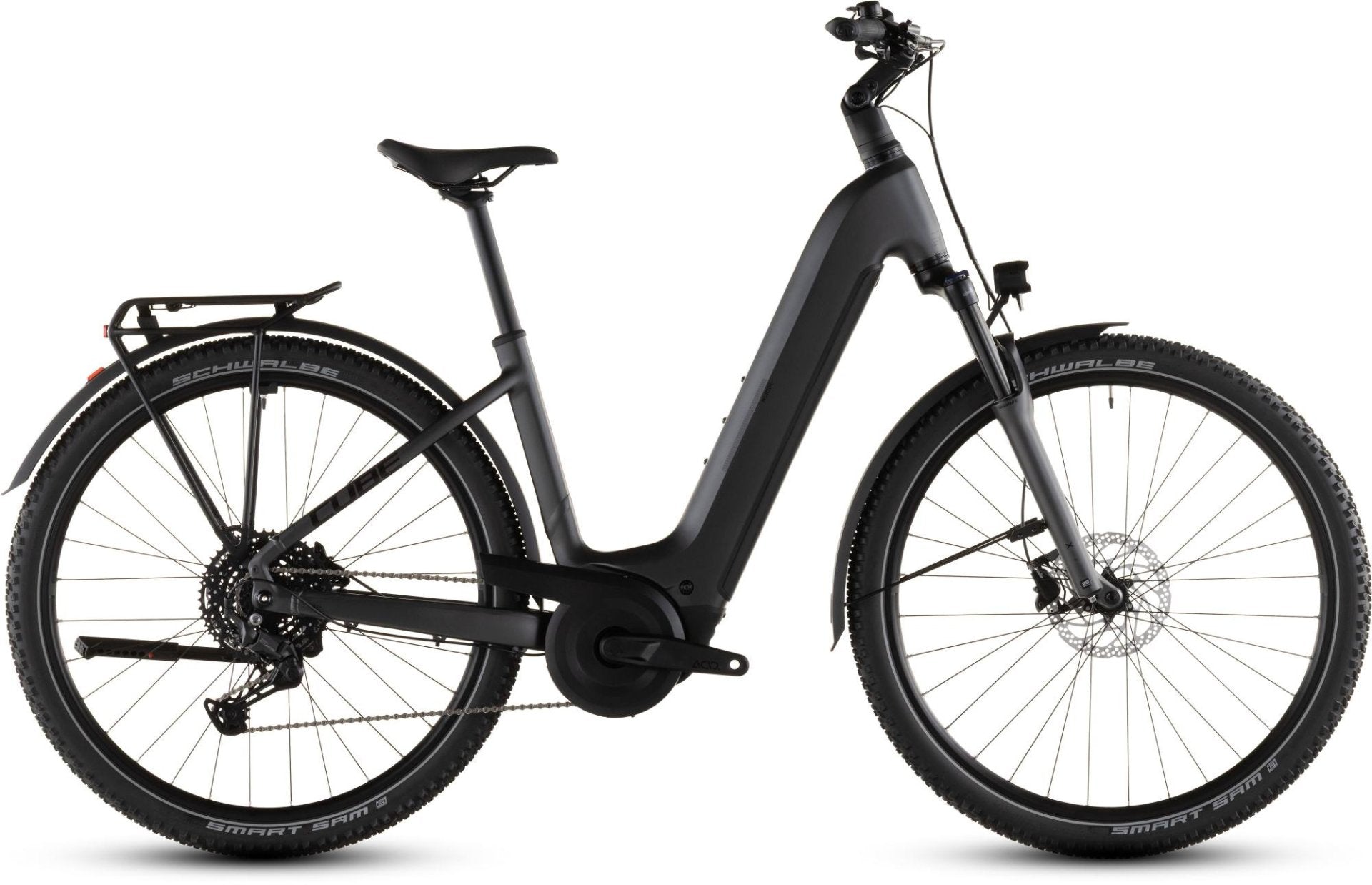 CUBE NURIDE HYBRID PERFORMANCE 600 EASY ENTRY eTREKKING BIKE 2026 SLABGREY' N 'BLACK