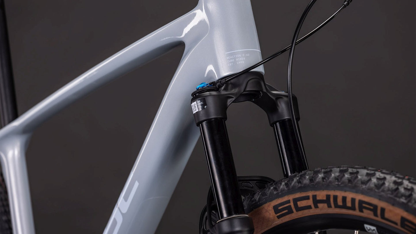 CUBE REACTION C:62 RACE HARDTAIL MTB BIKE 2026 FOGGREY' N 'WHITE
