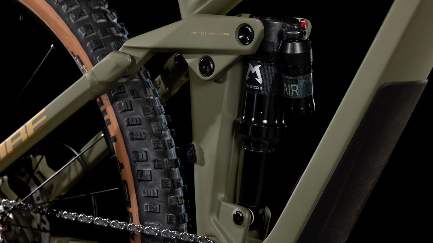 CUBE STEREO ONE44 HPC ROOKIE KID'S FS MTB BIKE 2026 DUSTYOLIVE' N 'GOLD