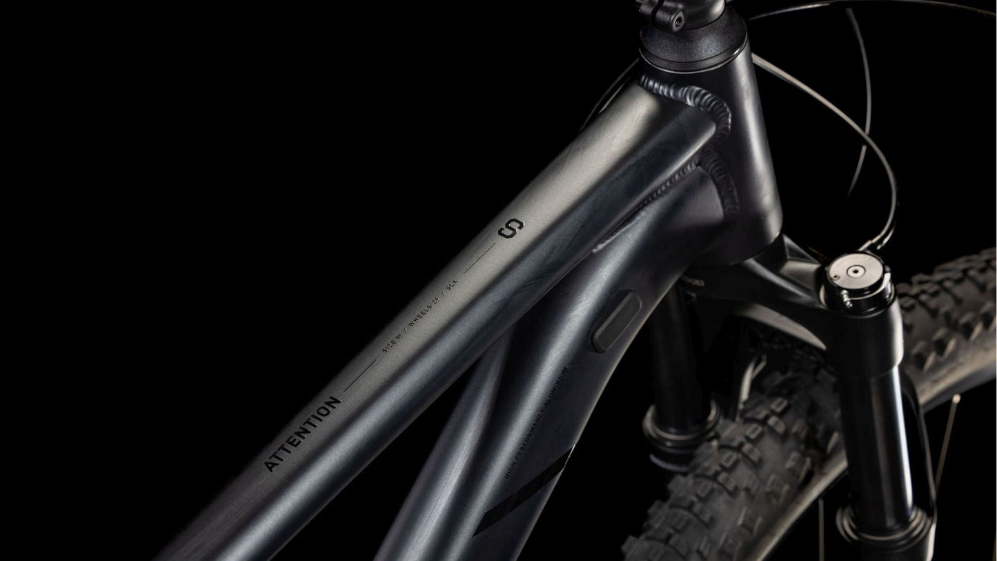 CUBE ATTENTION SLX HARDTAIL MTB BIKE 2025 BLACKMETAL' N 'BLACK