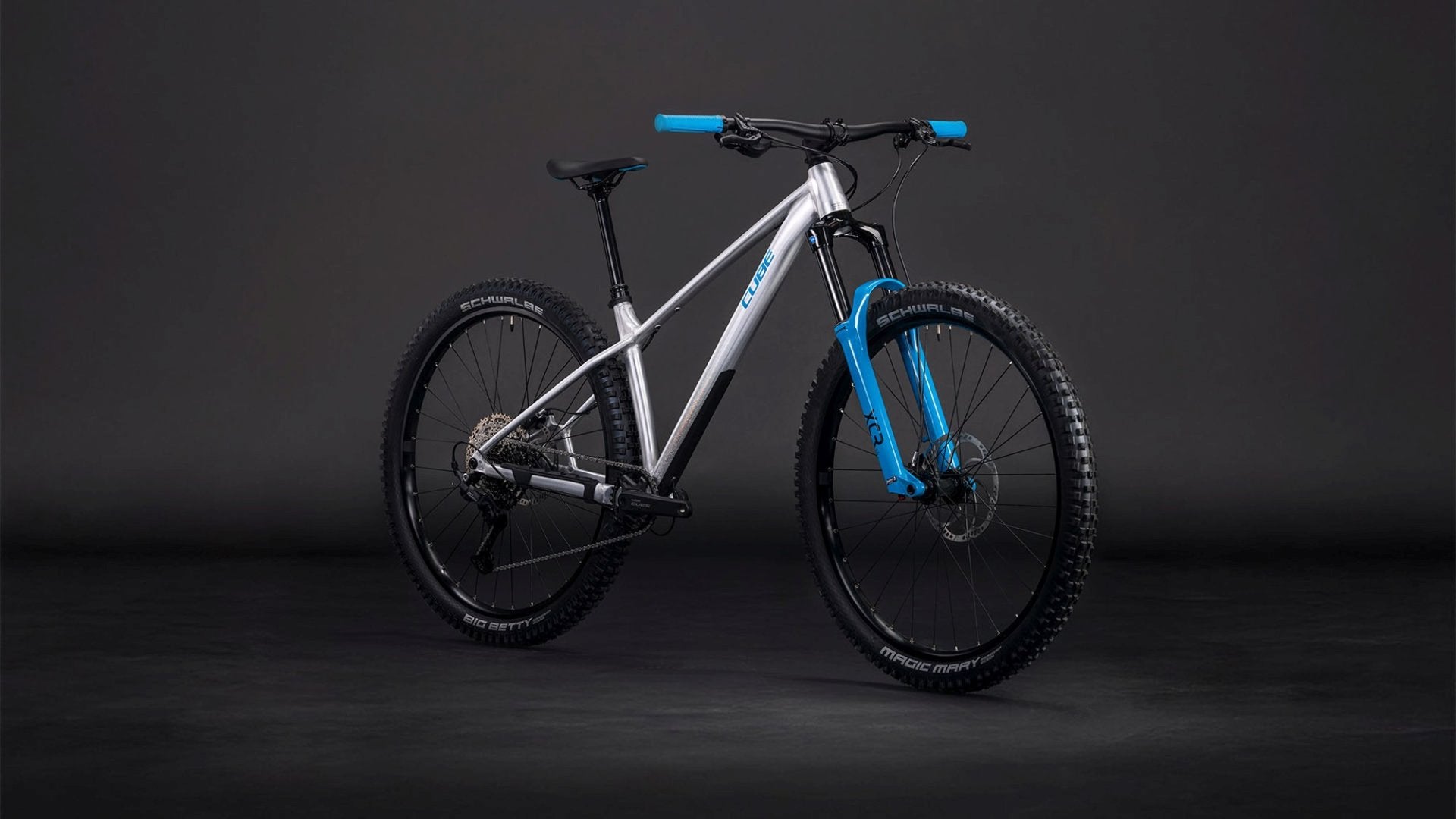 CUBE REACTION TM ONE HARDTAIL MTB BIKE 2026 RAWMETAL' N 'BLUE