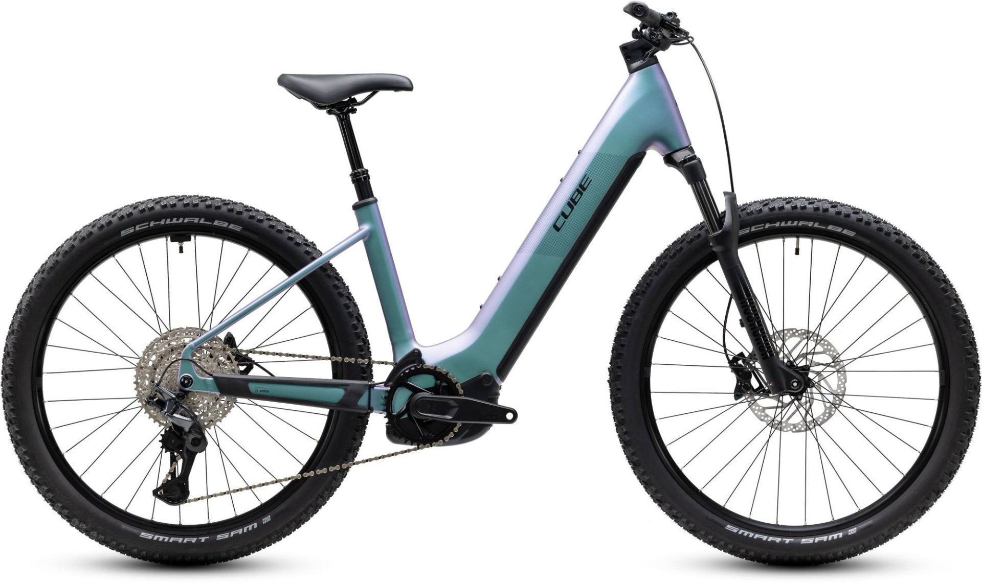 CUBE REACTION HYBRID PRO 800 HARDTAIL eMTB BIKE 2027 POLARLIGHT 'N' BLACK (EASY ENTRY)