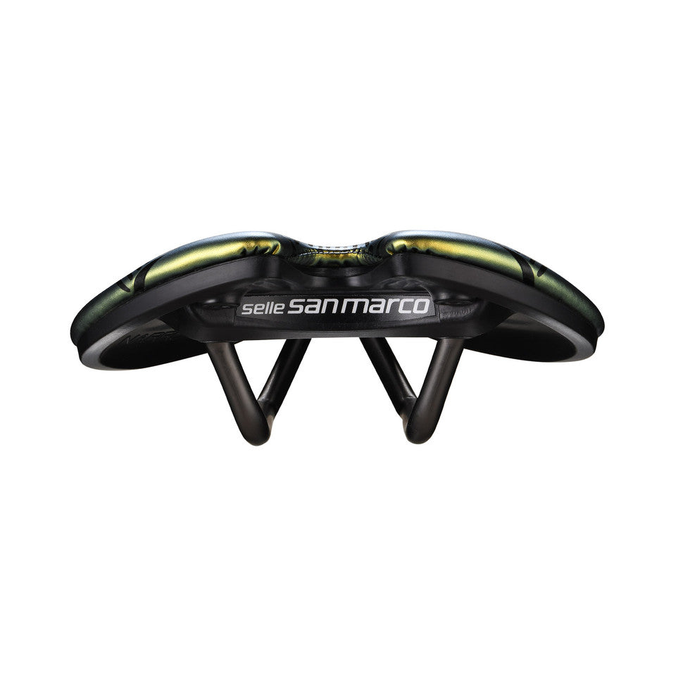 SELLE SAN MARCO ASPIDE SHORT RACING IRIDESCENT GOLD SADDLE