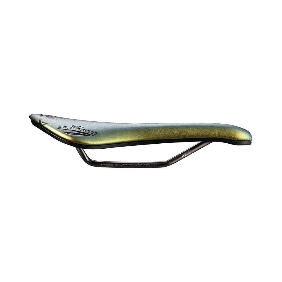 SELLE SAN MARCO ASPIDE SHORT RACING IRIDESCENT GOLD SADDLE