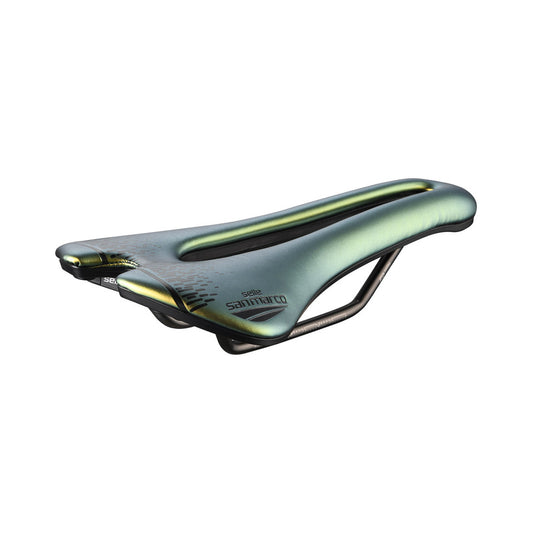 SELLE SAN MARCO ASPIDE SHORT RACING IRIDESCENT GOLD SADDLE