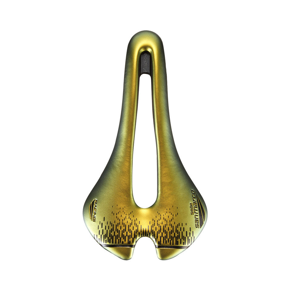 SELLE SAN MARCO ASPIDE SHORT RACING IRIDESCENT GOLD SADDLE