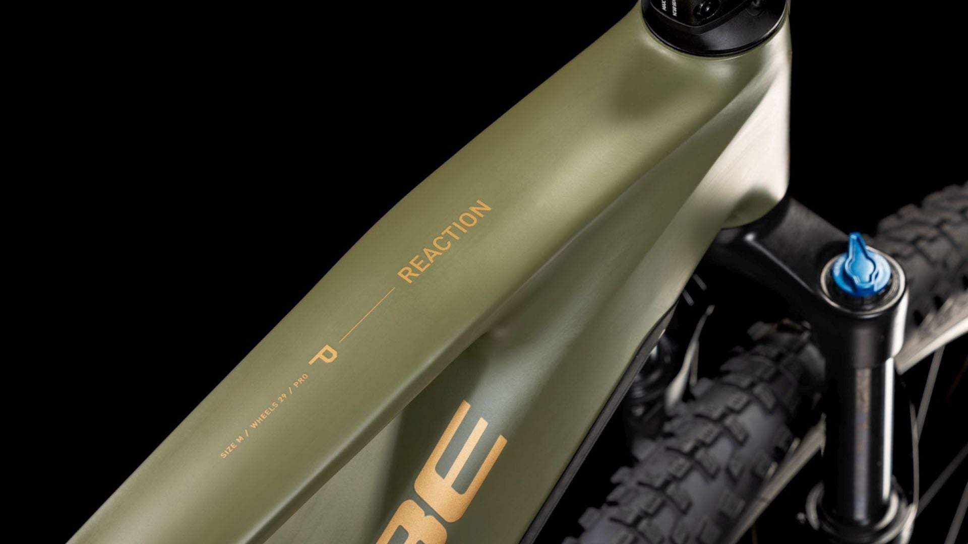 CUBE REACTION HYBRID PRO 800 eMTB BIKE 2025 DUSTYOLIVE' N 'GOLD