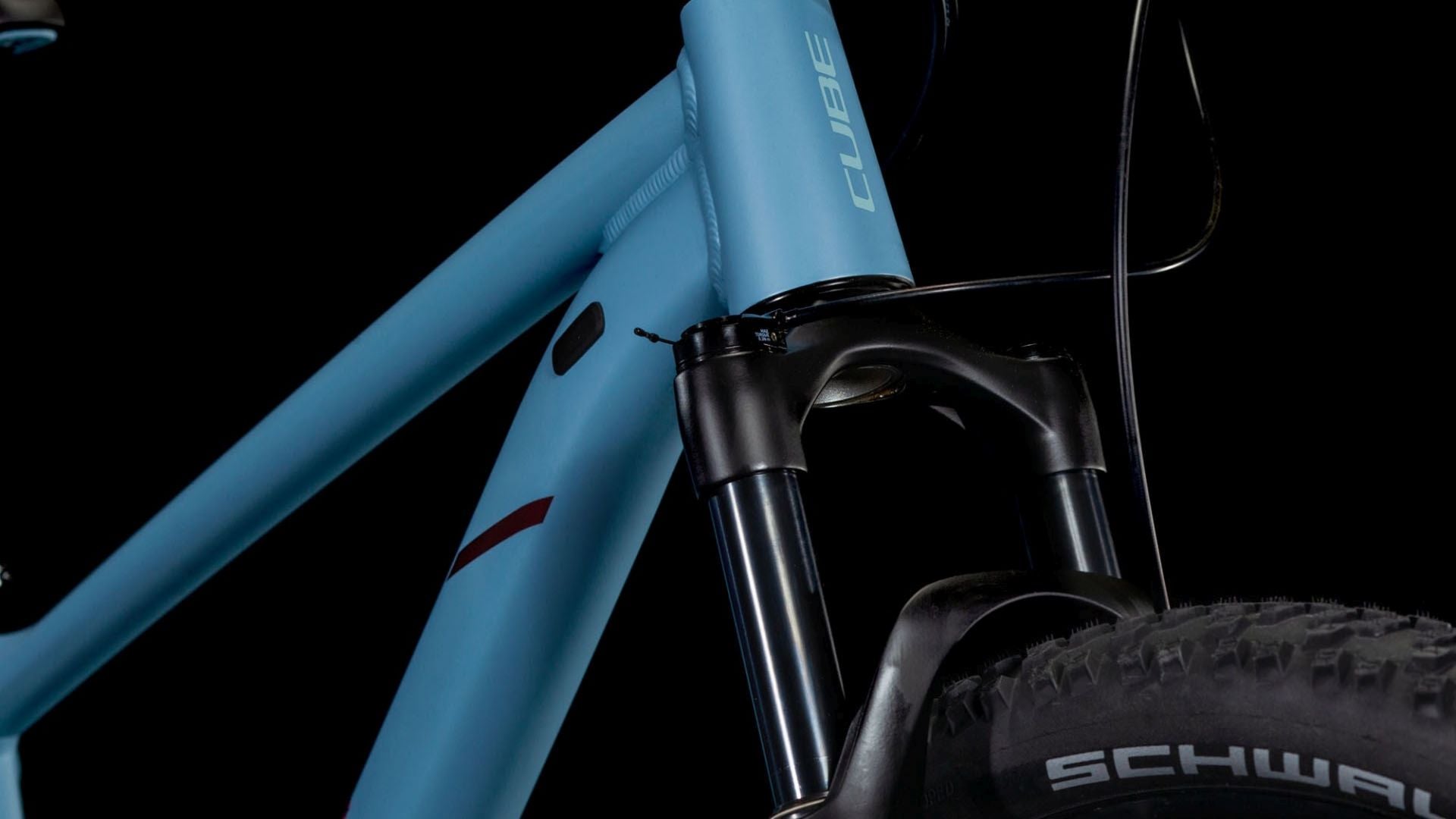 CUBE ATTENTION SLX HARDTAIL MTB BIKE 2025 PIGEONBLUE' N 'RUBYRED
