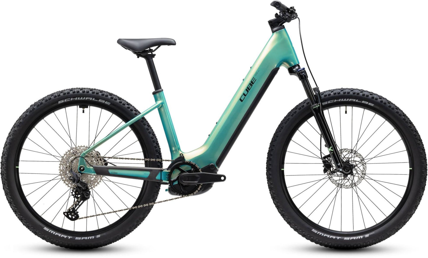CUBE REACTION HYBRID PERFORMANCE 720 HARDTAIL eMTB BIKE 2027 MALDIVIAN 'N' BLACK (EASY ENTRY)