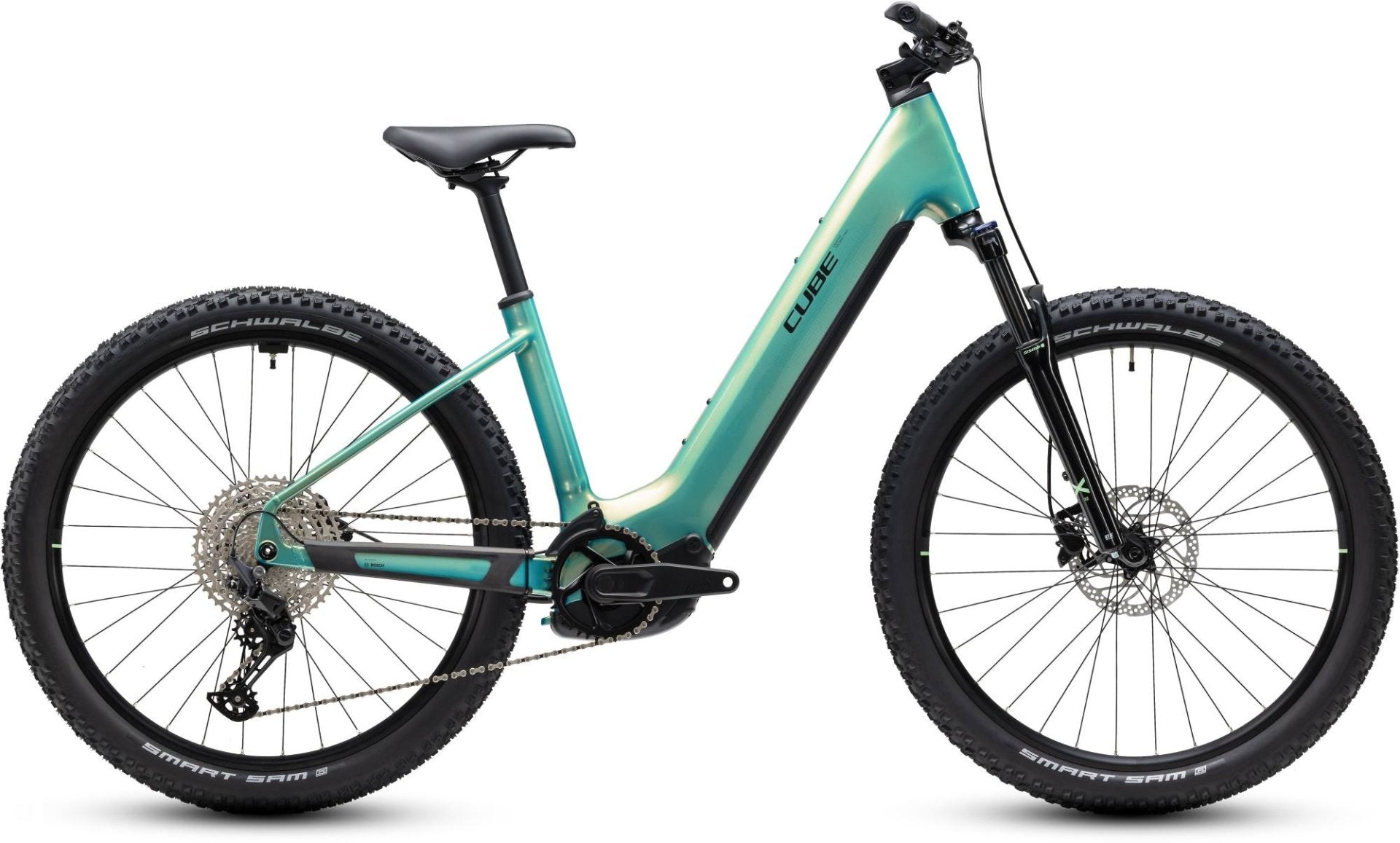 CUBE REACTION HYBRID PERFORMANCE 720 HARDTAIL eMTB BIKE 2027 MALDIVIAN 'N' BLACK (EASY ENTRY)