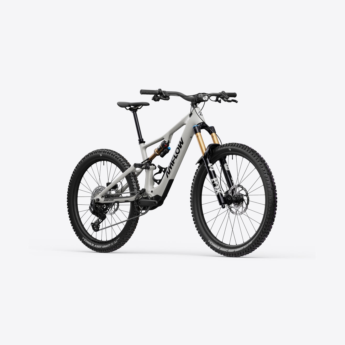 AMFLOW PX CARBON PRO 700Wh FULL SUSPENSION eMTB BIKE 2027 MOONSTONE GREY