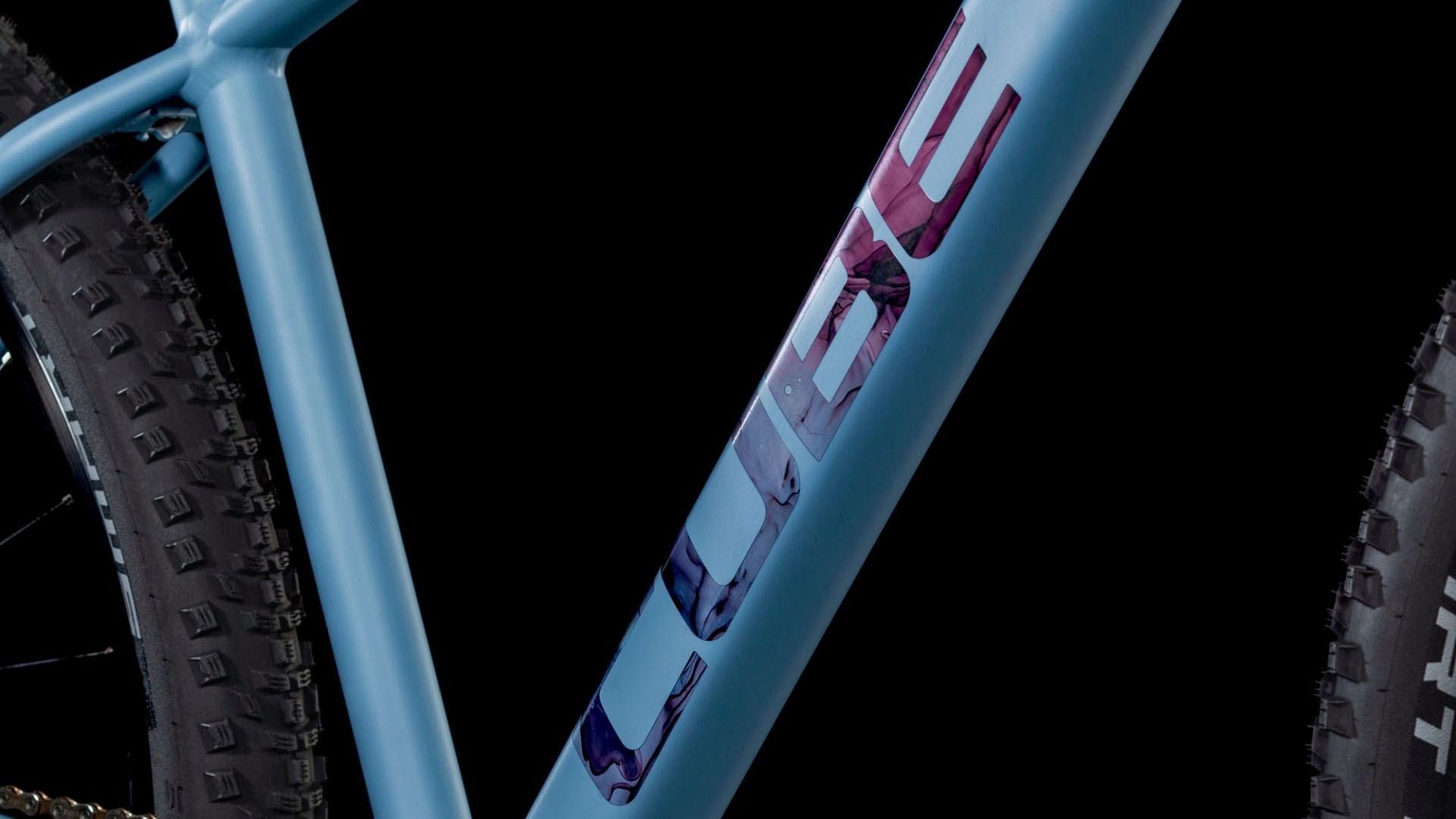 CUBE ATTENTION SLX HARDTAIL MTB BIKE 2025 PIGEONBLUE' N 'RUBYRED