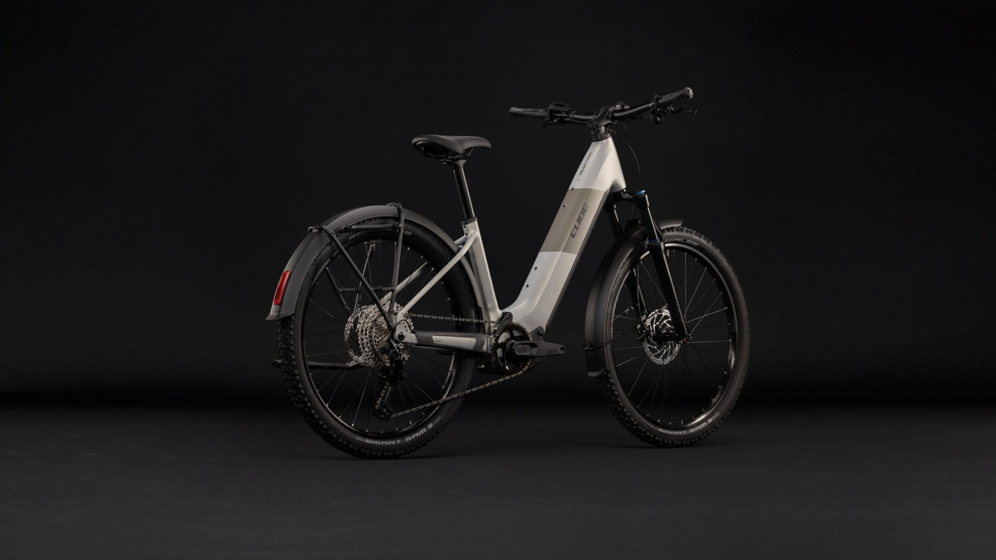 CUBE REACTION HYBRID ONE 720 FE HARDTAIL eMTB BIKE 2027 PEARLSILVER 'N' CHROME (EASY ENTRY)