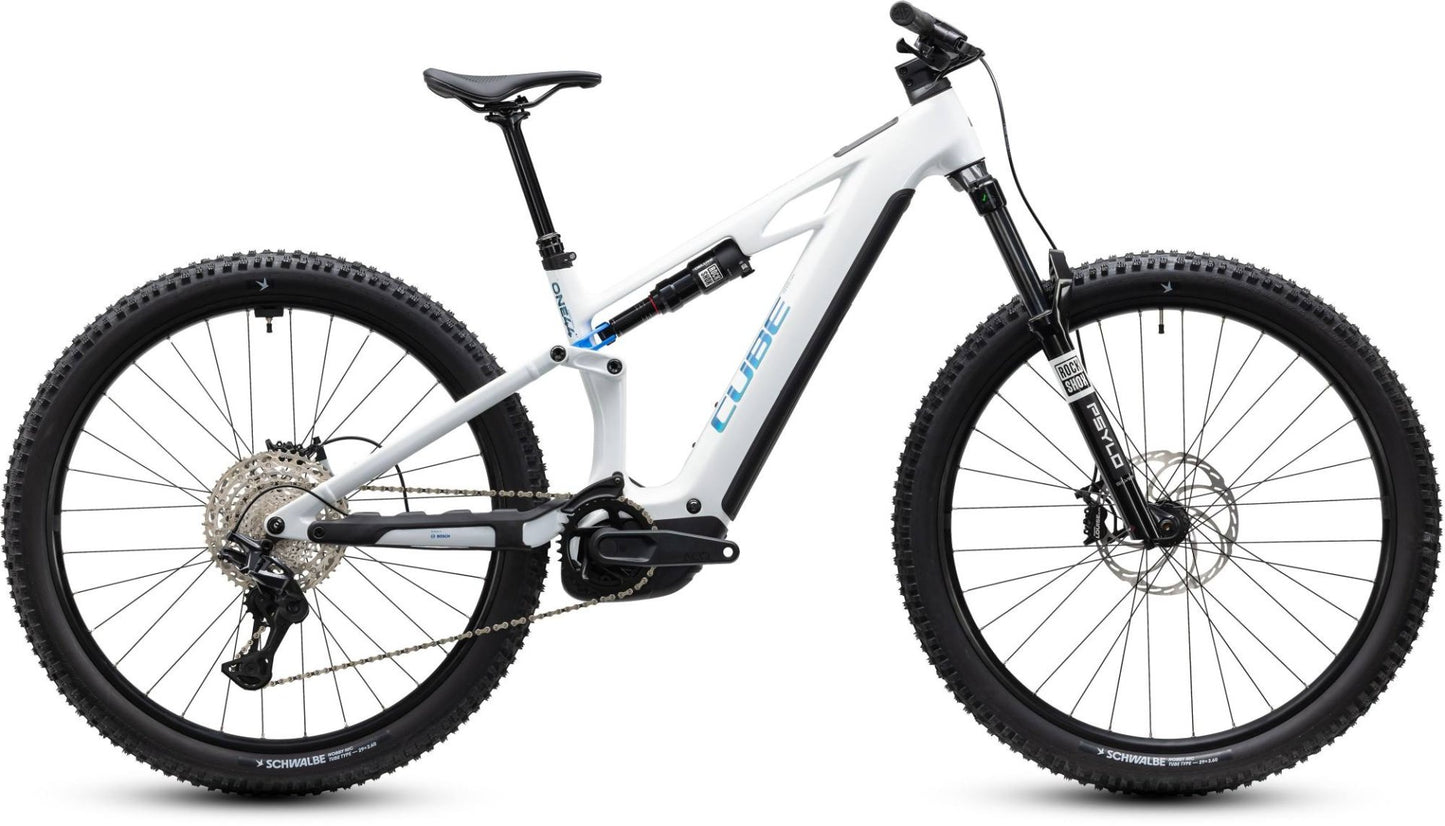CUBE STEREO HYBRID ONE44 HPC PRO 800 eMTB BIKE 2027 METALLICWHITE 'N' BLUE