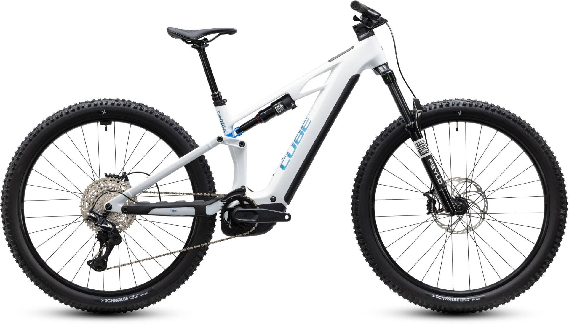 CUBE STEREO HYBRID ONE44 HPC PRO 800 eMTB BIKE 2027 METALLICWHITE 'N' BLUE