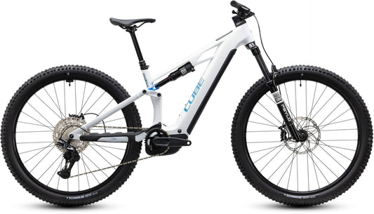 CUBE STEREO HYBRID ONE44 HPC PRO 800 eMTB BIKE 2027 METALLICWHITE 'N' BLUE