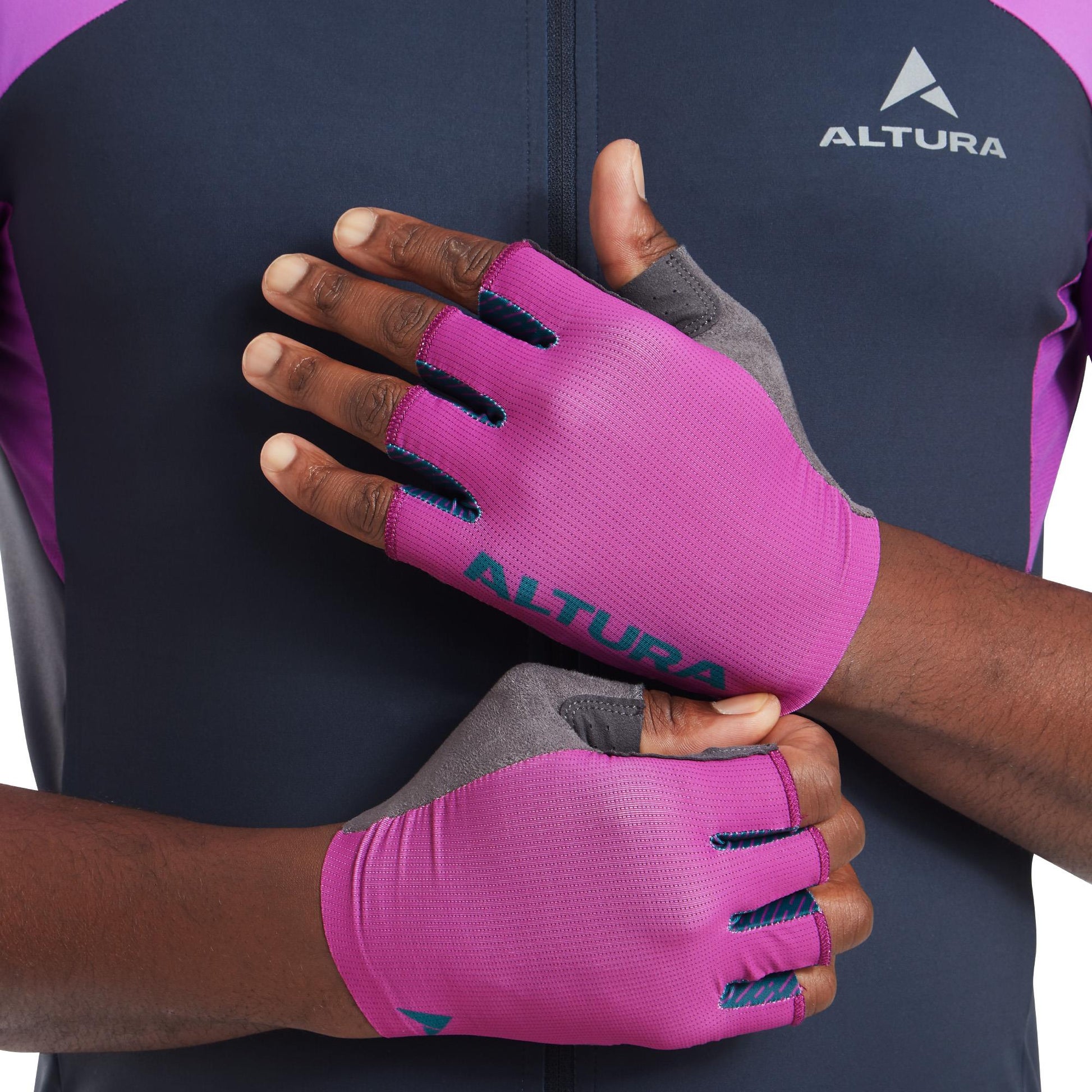 ALTURA PROGEL UNISEX CYCLING MITTS FUCHSIA PINK