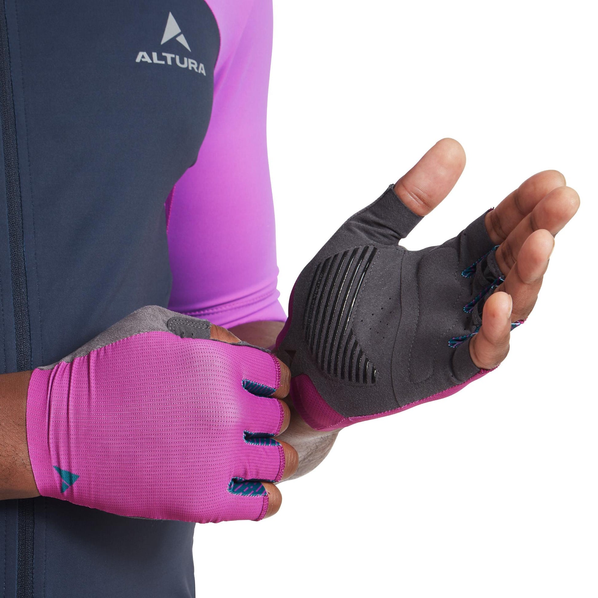 ALTURA PROGEL UNISEX CYCLING MITTS FUCHSIA PINK