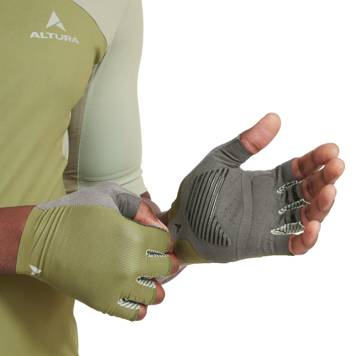ALTURA PROGEL UNISEX CYCLING MITTS OLIVE