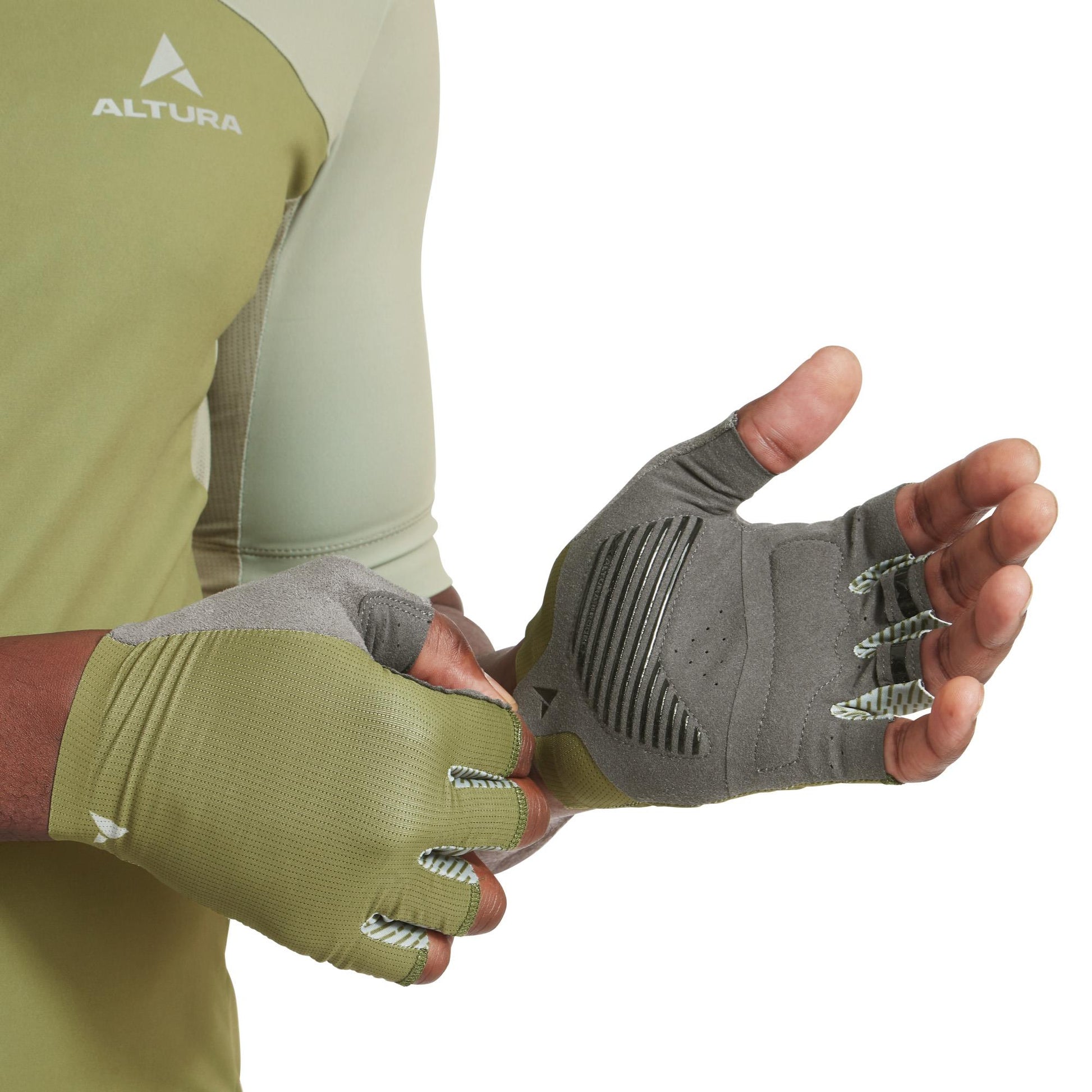 ALTURA PROGEL UNISEX CYCLING MITTS OLIVE