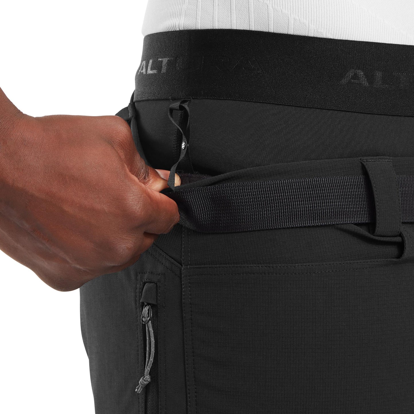 ALTURA ESKER CARGO BAGGY SHORTS + LINER BLACK