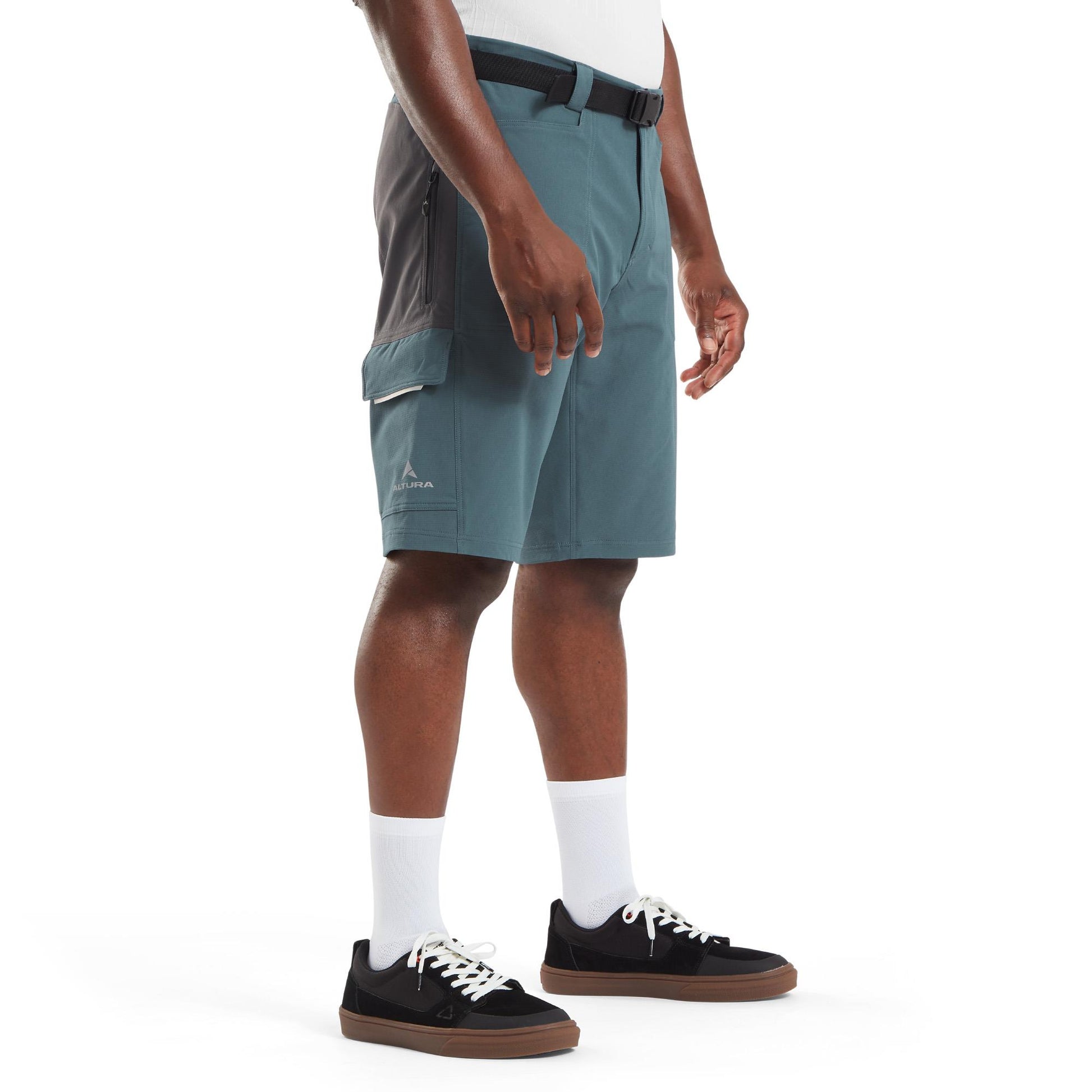 ALTURA ESKER CARGO BAGGY SHORTS + LINER BRICK SLATE GREY
