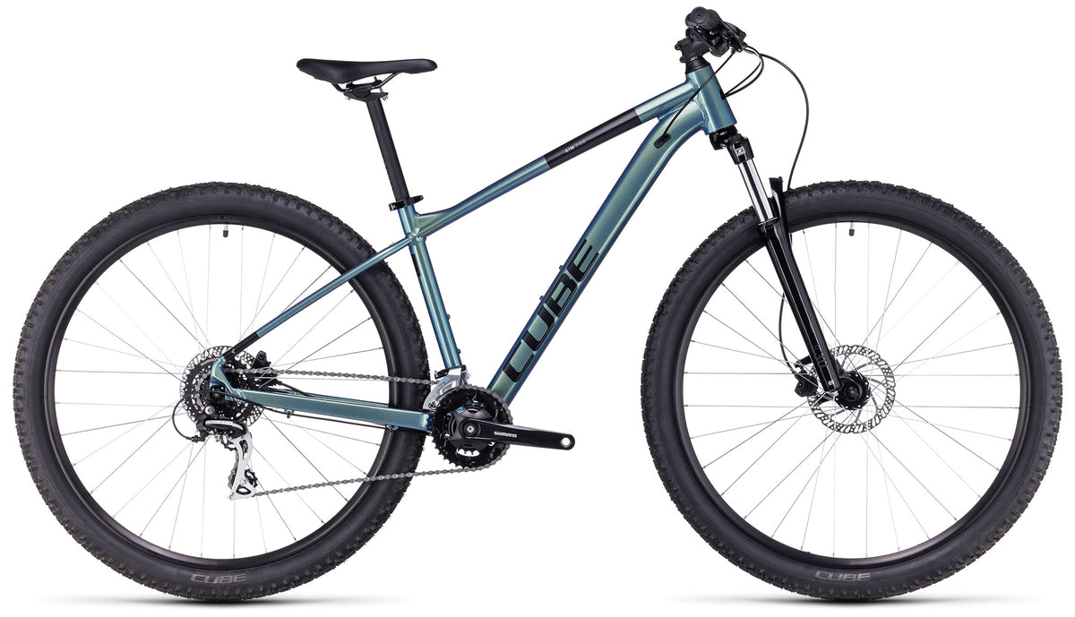 CUBE AIM PRO HARDTAIL MTB BIKE 2023 SHIFTVERDE ' N 'BLACK