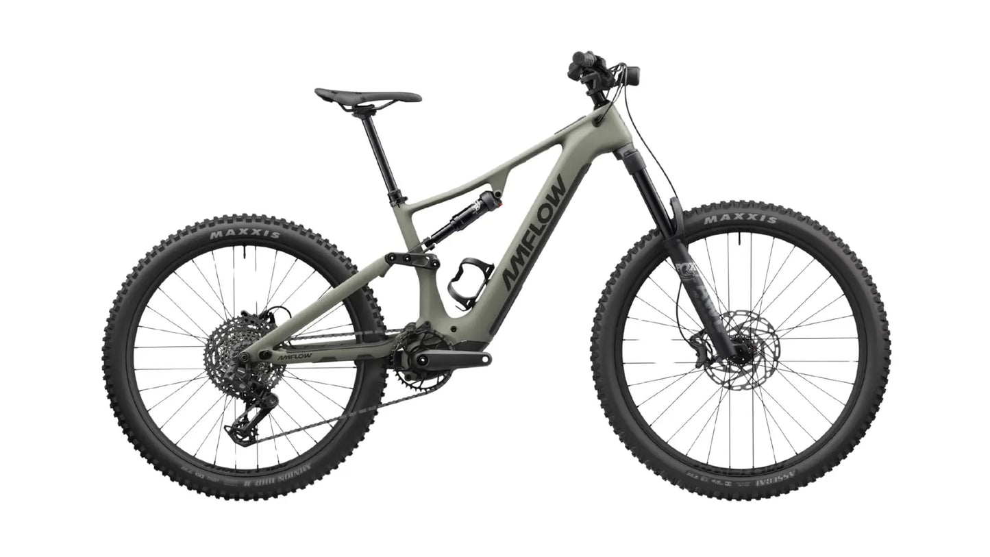 AMFLOW PR CARBON FULL SUSPENSION eMTB BIKE 2027 MOSS-GREEN