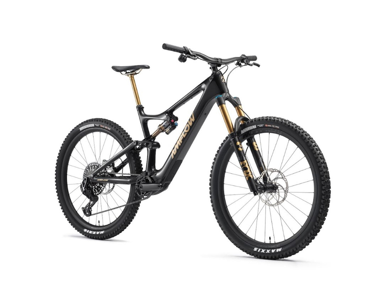 AMFLOW PL CARBON PRO 800Wh FULL SUSPENSION eMTB BIKE 2025 COSMIC BLACK