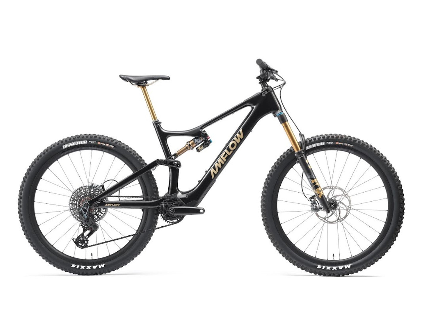 AMFLOW PL CARBON PRO 800Wh FULL SUSPENSION eMTB BIKE 2025 COSMIC BLACK