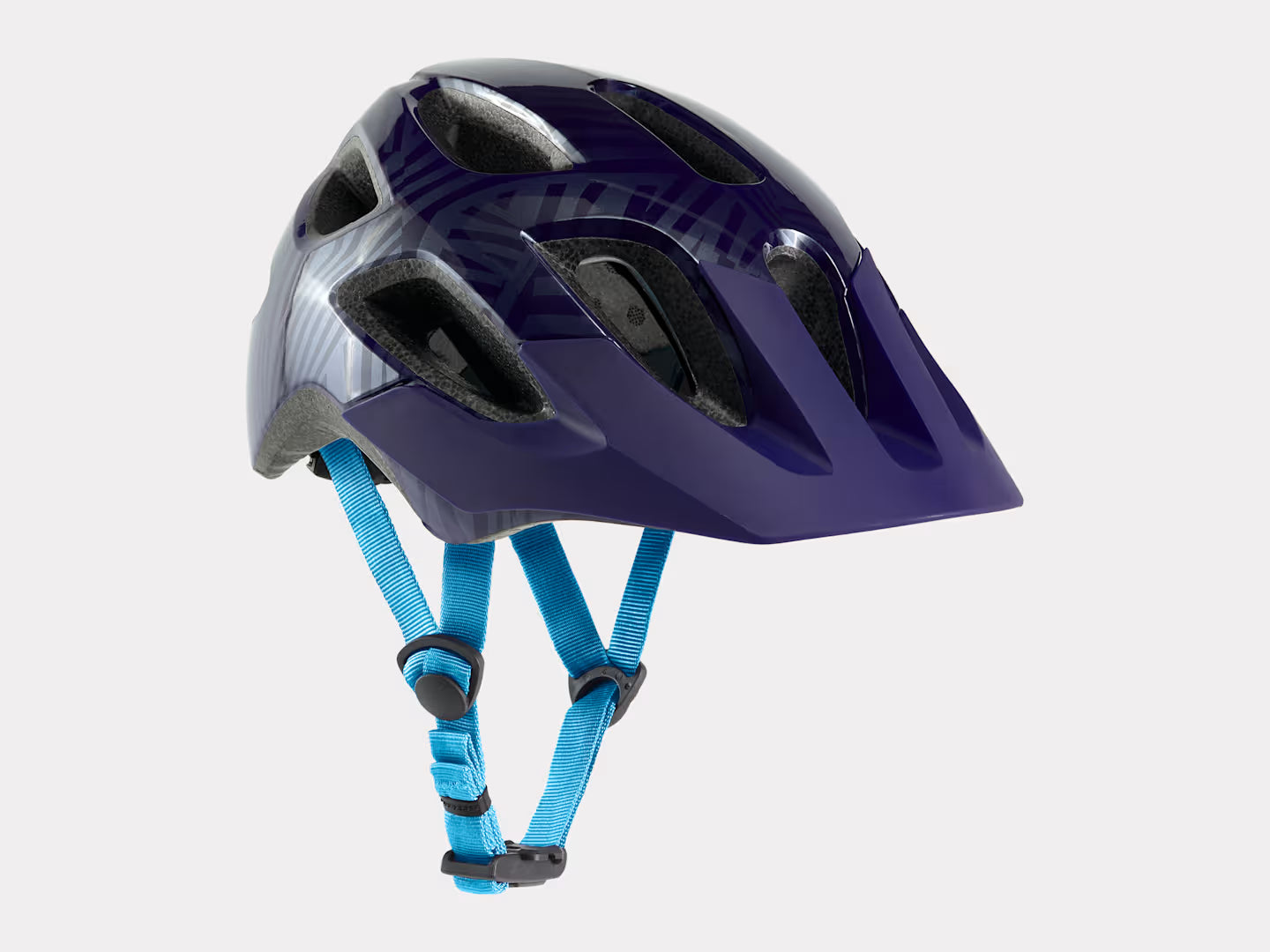 BONTRAGER TYRO CHILD HELMET METALLIC PURPLE ABYSS/AZURE