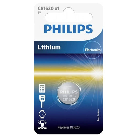 PHILIPS CR1620 LITHIUM BATTERY 3V