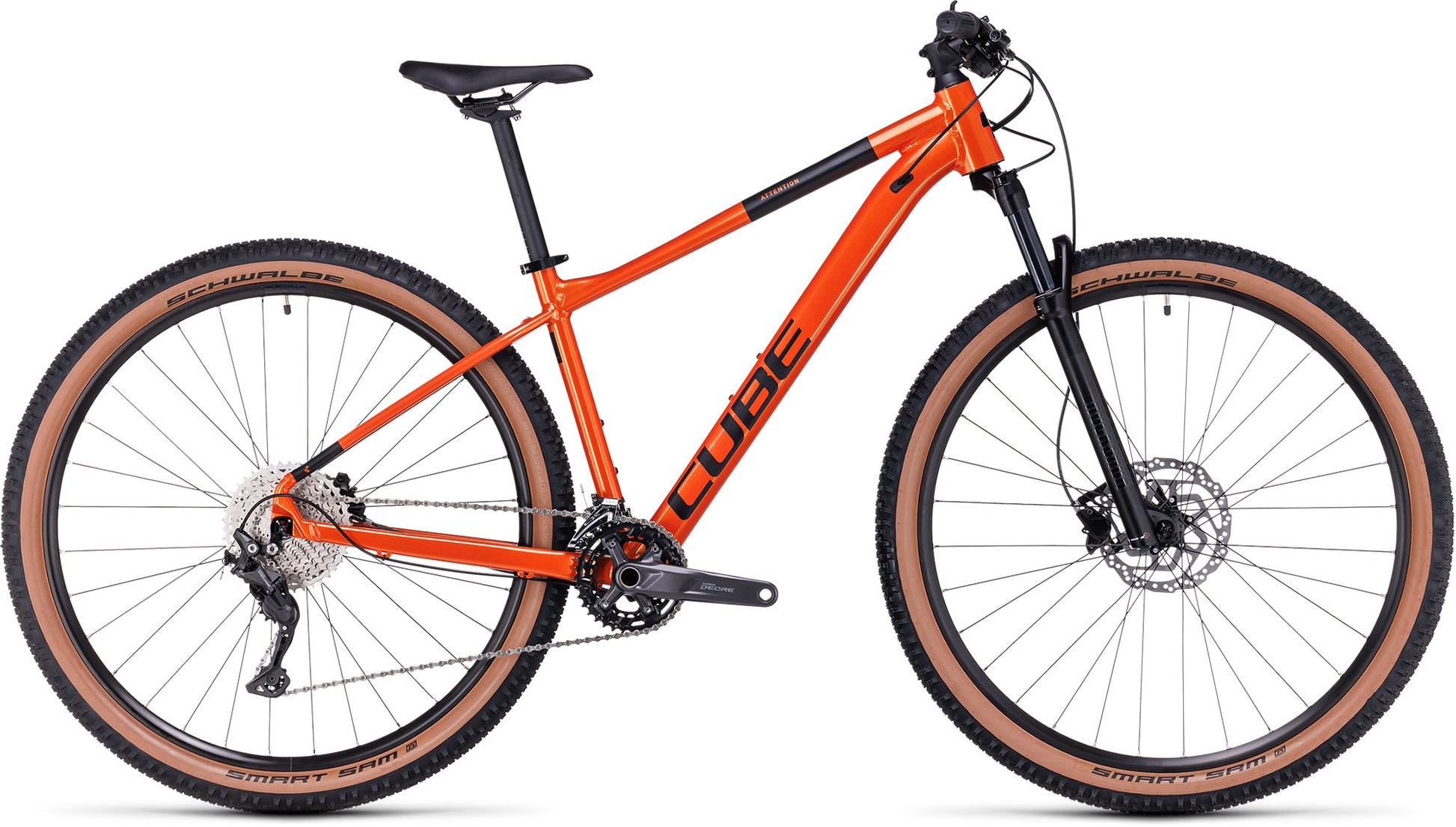 CUBE ATTENTION HARDTAIL MTB BIKE 2023 - FIREORANGE´N´BLACK