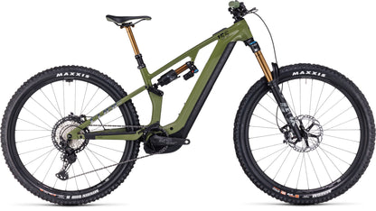 CUBE STEREO HYBRID ONE55 C:68X TM 750 29 e-MTB BIKE 2024 OLIVE 'N' CHROME