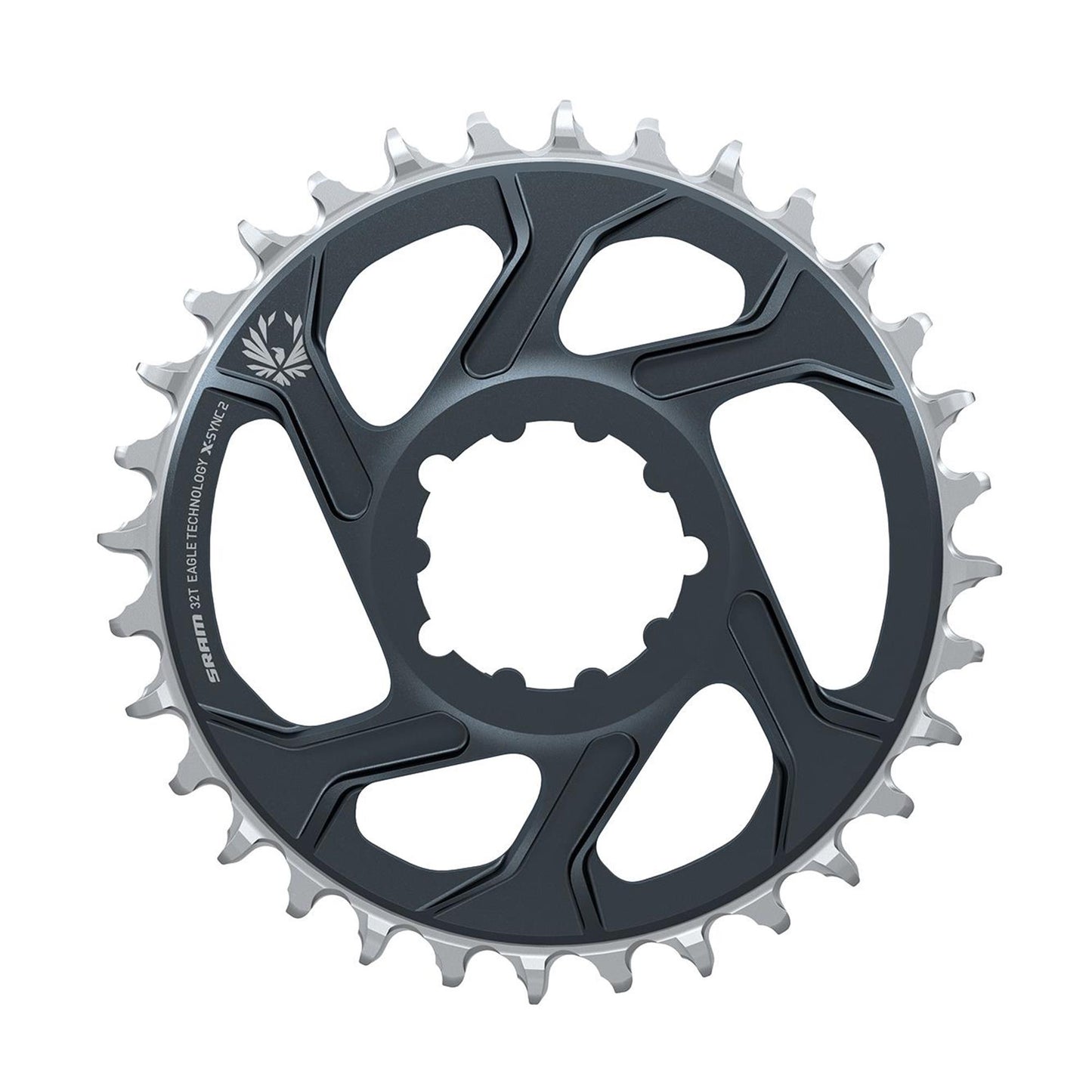 SRAM EAGLE 12-SPEED CHAINRING X-SYNC 2 DIRECT MOUNT 6mm OFFSET LUNAR GREY