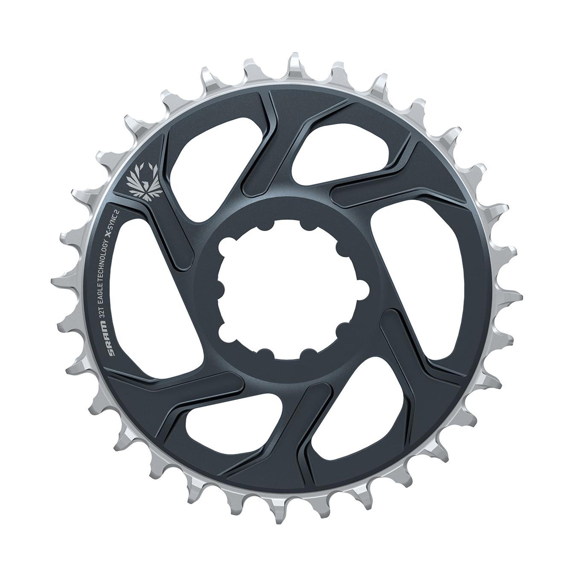 SRAM EAGLE 12-SPEED CHAINRING X-SYNC 2 DIRECT MOUNT 6mm OFFSET LUNAR GREY