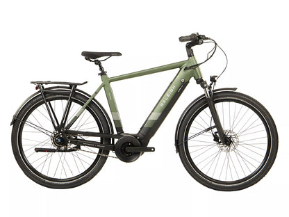 RALEIGH CENTROS CROSS BAR HYBRID eBIKE WITH HUB GEARS KHAKI GREEN