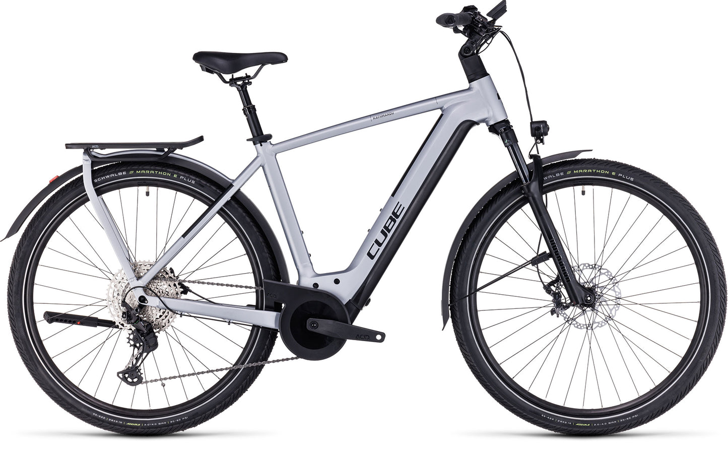 CUBE KATHMANDU HYBRID SLX 750 E-MTB BIKE 2024 POLARSILVER 'N' BLACK